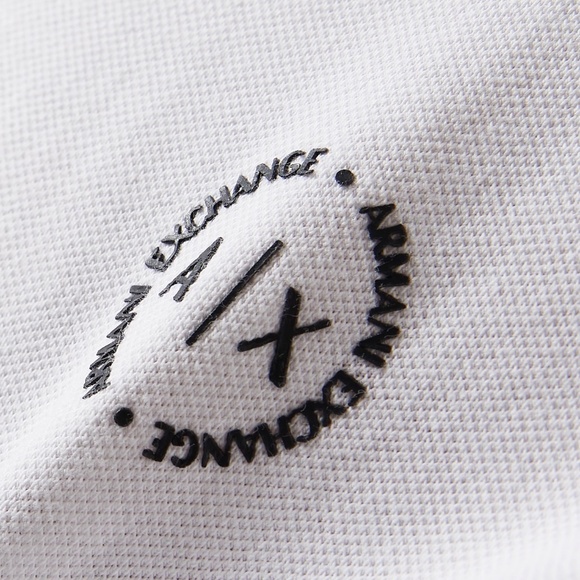 ARMANI EXCHANGE AX Polo in White SMALL (NEW) $100 MSRP - Picture 2 of 3